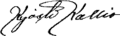 Signature de Kyösti Kallio