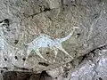 gravures rupestre sur une montagne (Ennedi).