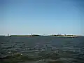 Vue sur le canal depuis la lagune de Szczecin