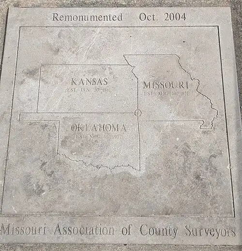 Marqueur tripoint KS-MO-OK
