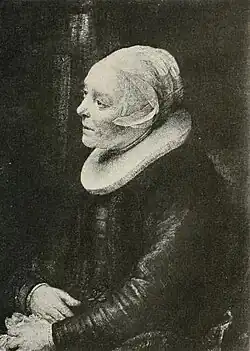 Le prédicateur Anslo réconforte sa veuve, d'après Rembrandt.