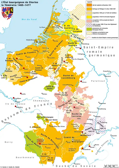Les états bourguignons en 1477.