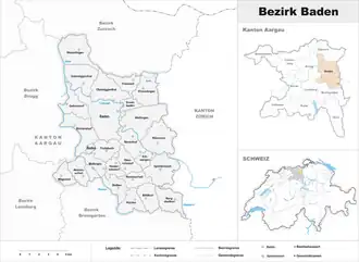 Localisation de District de Baden