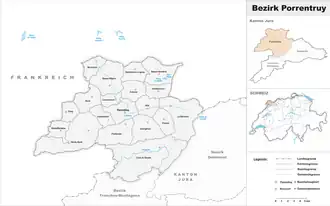 Localisation de District de Porrentruy
