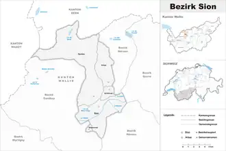 Localisation de District de Sion