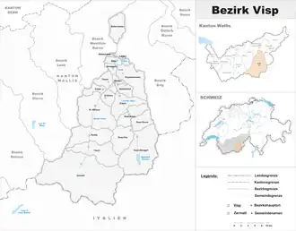 Localisation de District de Viège