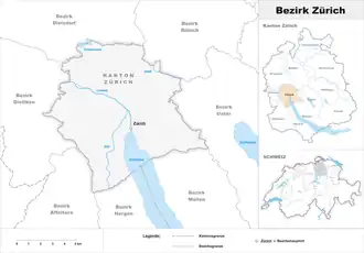 Localisation de District de Zurich