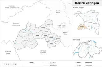 Localisation de District de Zofingue