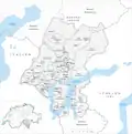 Carte de la communanza dans son district.
