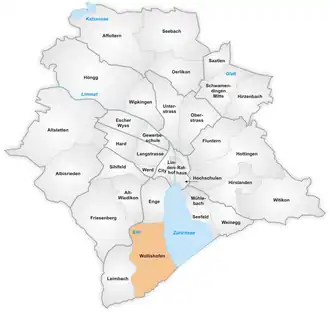 Localisation de Wollishofen