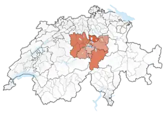 Localisation de Suisse centrale