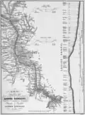Carte du canal à son inauguration en 1845.