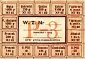 Carte de rationnement des aliments, de l'alcool et des cigarettes.