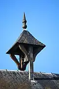 Cavalier de cloche en bois, vraisemblablement premier quart du XIXe&nbsp;siècle