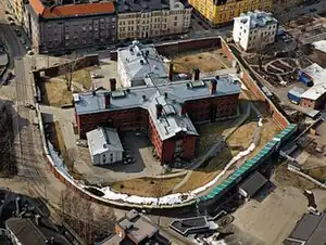 Vue aérienne de la prison de Katajanokka.