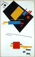 Kasimir MalevitchPeinture suprématiste (avec un trapèze noir et un carré rouge)