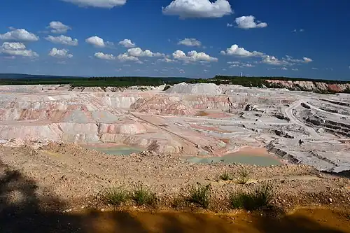 Carrière de kaolinite.