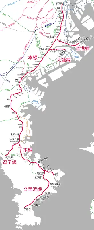 Voir la carte de la ligne.