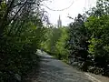 Kelvingrove Park, avec la tour de l'université de Glasgow, au fond.