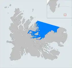Carte du golfe des Baleiniers.