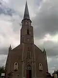 L'église de Burst vue de face