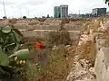 Un réservoir d'irrigationm dernier vestige de l'activité agricole du village.
