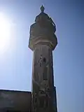 Minaret endommagé de la mosquée Hushaniya (1974)
