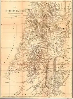 Une carte détaillée de la Palestine du 19e&nbsp;siècle