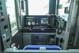 Cabine de conduite.