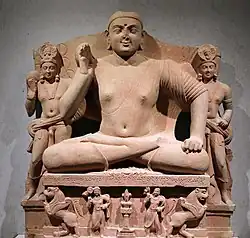 Le " Bodhisattva assis Kimbell ", avec une inscription de "l'an 4 de Kanishka ",,.