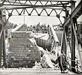 Le pont Allenby détruit après la « nuit des Ponts » en 1946.