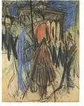 Potsdamer Platz, dessin à la craie 1914