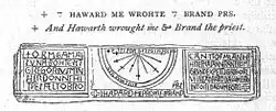 Dessin du cadran de Kirkdale (c. 1065)(Wall J. Charles, 1912).