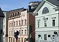 La rue Kirkkokatu et la maison Franzén.