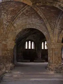 La salle capitulaire de l'abbaye.