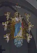 Sainte-vierge rayonnante de style baroque (vers 1730), œuvre de l'atelier des Sasse à Attendorn