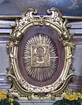 Cadre rococo de l'icône de la Vierge de l'église Sainte-Anne de Munich