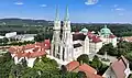 Vue aérienne de l'abbaye de Klosterneuburg