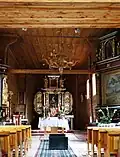 Vue de l'interieur de l'église de Ryszewko.