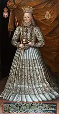 Portrait d'Anna Jagellon en habit de sacre, 1576.