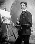 Константин Щъркелов в Рисувалното училище, 1907 г.