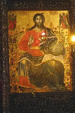 Christ pantocrator (1750), Athanas Zografi, iconostase du XVIIIe siècle.