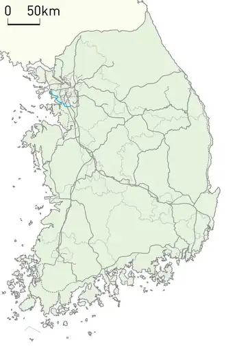 Ligne Suin entre Incheon et Suwon.