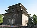 Pagode de Bunhwangsa, Gyeongju. Début VIIe&nbsp;siècle. Elle devait compter 9 étages, selon les textes