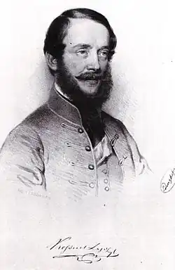 August Prinzhofer (en), Portrait de Lajos Kossuth, lithographie.
