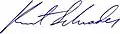 Signature de Kurt Schrader