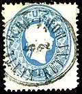 15 kr bleu, oblitéré bilingue Kuttenberg - Kutna Hora, Bohême