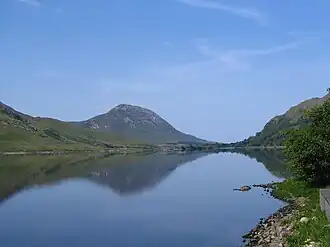 Diamond Hill à partir de Kylemore lough.