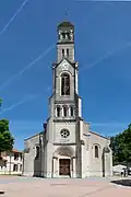 Clocher de Lège avec ses corbeaux.