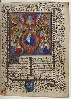 La Légende dorée : Vierge à l'Enfant et Cour céleste.